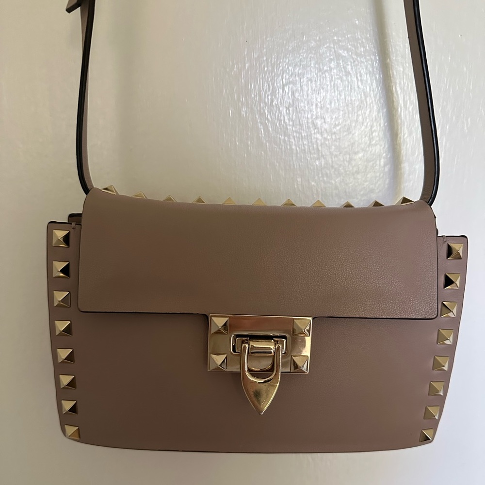 Pink Valentino Garavani Mini Rockstud Shoulder Bag